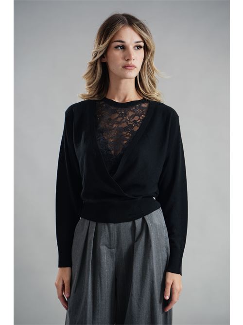 Maglia in lana vergine Simona Corsellini | A25CPMGE0701NERO